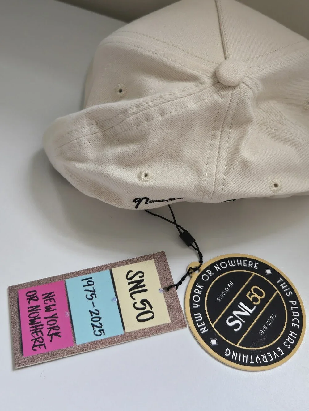 New York or Nowhere x Saturday Night Live Snapback Hat Cream NYON SNL NWT Unisex